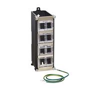 Tripp Lite Module de montage Keystone Jack Keystone 8 ports avec mise à la terre, se fixe sur rail DIN standard de 35 mm sans outils, conforme à la norme TAA, garantie du fabricant (N063-008-ENC)