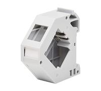 Tripp Lite Module de montage pour prises Keystone à rail DIN, couvercle gauche en plastique et ressort de contact de mise à la terre, se fixe sur rail DIN de 35 mm, conforme TAA, garantie du fabricant