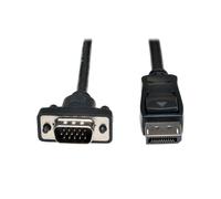 Tripp Lite P581-006-VGA-V2 Adaptateur vidéo DisplayPort mâle vers VGA mâle 1.8m Noir - Câble adaptateur 180cm - Connecteurs plaqués or
