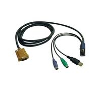 Tripp Lite P778-006 Câble KVM 1.83m Noir - Connecteurs HD15 mâle/mâle, Ports Clavier/Souris USB et PS/2, VGA - 200g