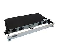 Tripp Lite Panneau de Fibre préchargé, 10 m, Montage en Rack 1U, 2 x 12 câbles de Coffre LC/LC 24F OM4 multimode (N48M-2L24L-10)