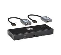 Tripp Lite Répartiteur DisplayPort vers HDMI série 2 Ports + rallonge sur Ethernet Cat6, vidéo jusqu'à 8K @ 60 Hz, 1 entrée 2 Sorties, DP 1.4, concentrateur MST, Conforme TAA, prêt à l'emploi