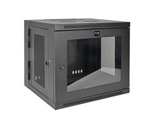 Tripp Lite Series 10U Wall Mount Rack Enclosure Server Cabinet w/Swinging Door Acrylic Window - Rack armoire - montable sur mur - noir - 10U - 19"