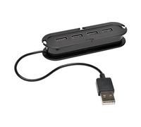 Tripp Lite 4-Port USB 2.0 Compact Mobile Hi-Speed Ultra-Mini Hub w/ Cable - Concentrateur (hub) - 4 x USB 2.0 - de bureau