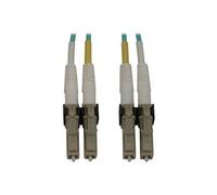 Tripp Lite Series 400G Multimode 50/125 OM3 Switchable Fiber Optic Cable (Duplex LC-PC M/M), LSZH, Aqua, 10 m (32.8 ft.) - Câble réseau - LC (M)
