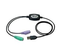 Tripp Lite Series Compact USB to PS/2 Keyboard/Mouse adapter PS/2 (F) to USB(M) - Adaptateur clavier/souris - USB (M) pour PS/2 (F) - noir