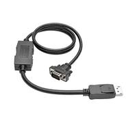 3ft DisplayPort to VGA Adapter Active Converter Cable Latches DP to HD15 DPort 1.2 M/M 3' - Câble d'écran - DisplayPort (M) pour HD-15 (VGA) (M) - 91