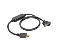 Tripp Lite Series HDMI to VGA Active Adapter Cable (HDMI to Low-Profile HD15 M/M), 3 ft. (0.9 m) - Câble adaptateur - HDMI mâle pour HD-15 (VGA) mâle