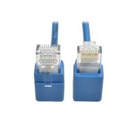 Tripp Lite Series Right-Angle Cat6 Gigabit Snagless Molded Slim UTP Ethernet Cable (RJ45 M/M), Blue, 1 ft. (0.31 m) - Cordon de raccordement - RJ-45