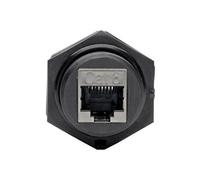 Tripp Lite Series RJ45 Bulkhead Coupler for Cat5/Cat6, Female to Female, Shielded, Industrial, Dust Cap - IP68, TAA - Boîtier modulaire (couplage) -