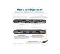 Tripp Lite Series USB-C Laptop Docking Station - HDMI, VGA, GbE, 4K @ 30 Hz, Thunderbolt 3, USB-A, USB-C, PD Charging 3.0, Black - Station d'accueil
