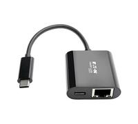 Tripp Lite Series USB C to Gigabit Ethernet Adapter USB Type C to Gbe PD Charging - Adaptateur réseau - USB-C 3.1 - Gigabit Ethernet - noir