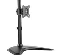 TV Desk Mount Monitor Stand Single-Display Swivel Tilt for 13" to 27" Displays - Pied - pleine action - pour moniteur - acier - noir - Taille d'écran