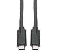 Tripp Lite USB Type C to USB C Cable USB 3.1 5A Rating 100W 5 Gbps Thunderbolt 3 Compatible M/M 6ft - Câble USB - 24 pin USB-C (M) pour 24 pin USB-C (M) - USB 3.1 Gen 1 / Thunderbolt 3 - 1.8 m -...