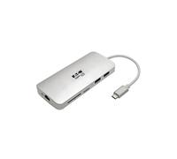 Tripp Lite U442-DOCK11-S Station d'accueil USB 3.2 Gen 2 Type-C Argent, ports HDMI, RJ-45, USB 3.2 Gen 1 Type-A, lecteur cartes SD/MicroSD, 45W