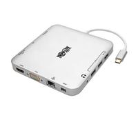 Tripp Lite U442-DOCK2-S USB 3.1 (3.1 Gen 2) Type-C Argent station d'accueil - Stations d'accueil (Avec fil, USB 3.1 (3.1 Gen 2) Type-C, USB Type-C, 1000 Mbit/s, IEEE 802.3,IEEE 802.3az,IEEE 802.3u,IEEE 802.3x, MMC, MicroSD (TransFlash), SD)