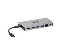 Eaton Tripp Lite Series USB C Docking Station USB Hub 4k w/ HDMI, Gbe Gigabit Ethernet, SD Card Reader, PD Charging - Station d'accueil - USB-C 3.1 / Thunderbolt 3 - HDMI - 1GbE