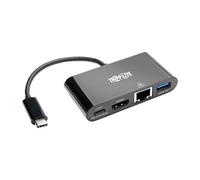 Tripp Lite U444-06N-HGUB-C Adaptateur multiport USB-C vers HDMI, Charge PD 60 W, Noir