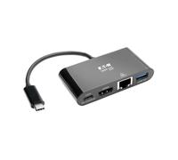 Tripp Lite U444-06N-HGUB-C station d'accueil USB 3.2 Gen 2 (3.1 Gen 2) Type-C Noir