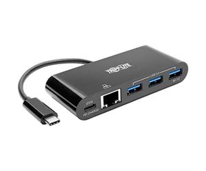 Tripp Lite U460-003-3AGB-C hub & concentrateur USB 3.1 (3.1 Gen 2) Type-C 5000 Mbit/s Noir - Hubs & concentrateurs (USB 3.1 (3.1 Gen 2) Type-C, RJ-45,USB 3.0 (3.1 Gen 1) Type-A,USB 3.1 (3.1 Gen 2) Typ