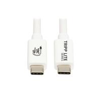 Tripp Lite U521-1P0M-WH Câble USB4 Gen 2x2 USB-C Mâle/Mâle 1m Blanc - 40Gbit/s, 240W Power Delivery, DisplayPort 2.1 7680x4320 60Hz