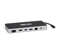 Tripp Lite USB C Docking Station Hub USB Dock Triple Display 4K HDMI VGA USB A/C Gbe - Docking station - USB-C - VGA, HD