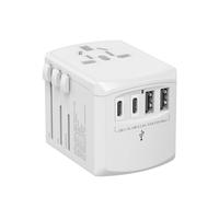 Tripper ADAPTATOR Chargeur de Voyage Adaptateur Universel Xoopar Blanc - + de 150 Pays - Tout en Un avec 2 USB Type-A et 2 USB-C - 110/230V