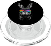 Trippy Bunny Portant des Lunettes de Soleil avec égaliseur de Musique PopSockets PopGrip pour MagSafe