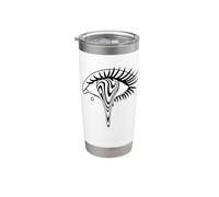 Trippy Eye Blackwork Minimal Gobelet isotherme en acier inoxydable double paroi