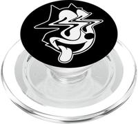 Trippy Felix Cat Blackwork PopSockets PopGrip pour MagSafe