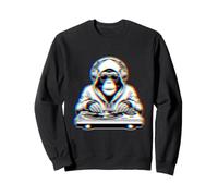 Trippy Monkey Dj Rave Festival Optical Illusion EDM Music Sweatshirt