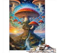 Trippy_Mushroom Family Fun Puzzle de 1000 pièces Puzzle en Bois pour Adultes Les Puzzles sont offerts comme Cadeaux pour Toute la Famille 1000 pièces (50 x 75 cm)