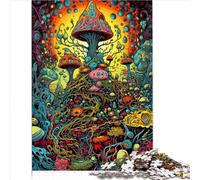 Trippy Mushroom Medley Puzzle Facile pour Adultes 1000 pièces Puzzle en Bois pour Adultes Puzzle Cadeaux Jeux de Famille Cadeaux d'anniversaire de Noël 1000 pièces (50 x 75 cm)