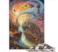 Trippy_Psychedelic Family Puzzles Cadeau Puzzle de 1000 pièces Puzzles en Bois pour Adultes et Enfants à partir de 12 Ans Jeux éducatifs à Domicile Jouets de Bricolage 1000 pièces (50x75 cm)