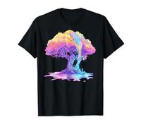 Trippy World Tree Yggdrasil Vaporwave Art psychédélique T-Shirt