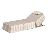 TRIPTYK | Lit de piscine COZIP | 198 x 80 x h30 cm Rose Barbie / Douceur Bouclée