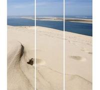 Triptyque sur toile dune Pilat mer 90x97 cm CEANOTHE 90x97 cm Beige - Fabriqué en France Beige G