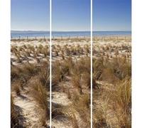 Triptyque sur toile plage sables 90x97 cm CEANOTHE 90x97 cm Bleu - Fabriqué en France Bleu G