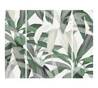 Triptyque sur toile plantes vertes 125x97 cm CEANOTHE Décoration Murale Art Décoratif Muraux Peinture Imprimée en HD Salon Chambre Bureau Fabriqué en France Vert G