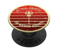 Tripundra de Yoga rétro Om Namah Shivaya Ancient Shiva Trishul PopSockets PopGrip Adhésif
