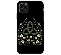 Triquetra Nœud Celtique avec Fleurs Sauvages printanières Coque pour iPhone 11 Pro Max