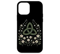 Triquetra Nœud Celtique avec Fleurs Sauvages printanières Coque pour iPhone 12 Mini