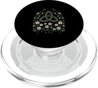 Triquetra Nœud Celtique avec Fleurs Sauvages printanières PopSockets PopGrip pour MagSafe
