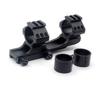 TRIROCK 25.4mm 30mm Dual Rings Scope Mount Fits 20mm Cantilever Picatinny Weaver Rail with Top Picatinny Rail Optic Mount