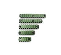 TRIROCK 5-Pack Olive Drab Green keymod Picatinny Rail Sections kit Fits Key Mod handguard Rail Mount System - 5,7,9,11,13 Slots