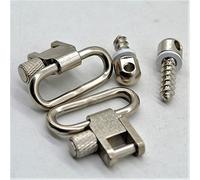 Trirock Élingue pivotante plaqué nickel 2,5 cm avec kit de montage rapide et vis à goujon