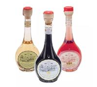 Tris Vinaigre Leonardi: balsamique blanc, balsamique de Modène IGP et Rosé 250 ml x 3