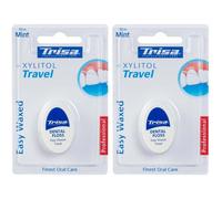 TRISA Fil Dentaire Easy Waxed Travel Menthe Xylitol 10 m 2x1 pc(s)