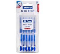 Trisa Space Brush Brosse interdentaire sans métal pour un nettoyage en douceur entre les dents 36 pièces avec étui de voyage pratique Fabriqué en Suisse Produit de qualité fabriqué en Suisse.
