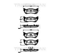 Triscan 8110 23033 Kit de plaquettes de frein, frein à disque